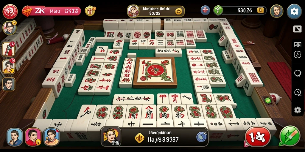 Tampilan gameplay seru di 99ZK dengan Mahjong klasik.