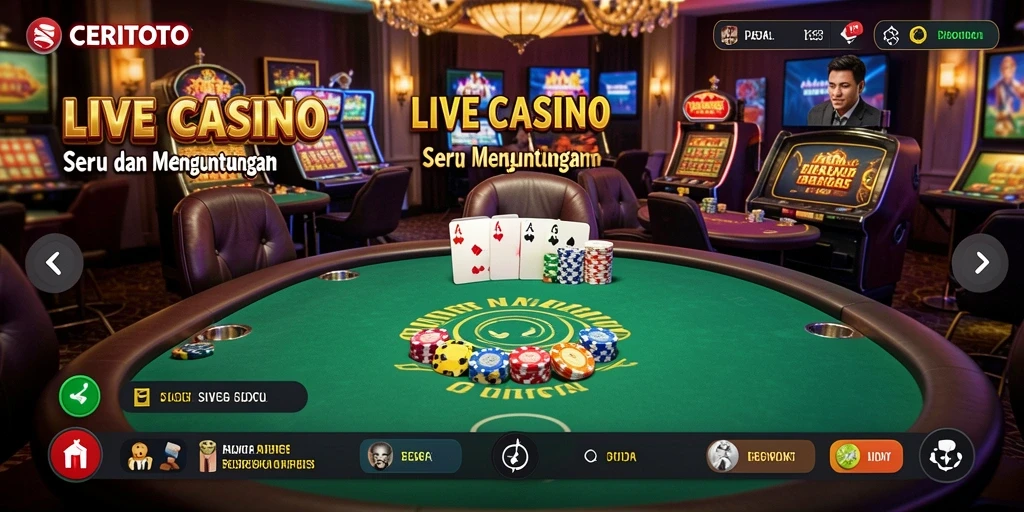 Gameplay seru dengan interaksi dealer langsung di Live Casino.