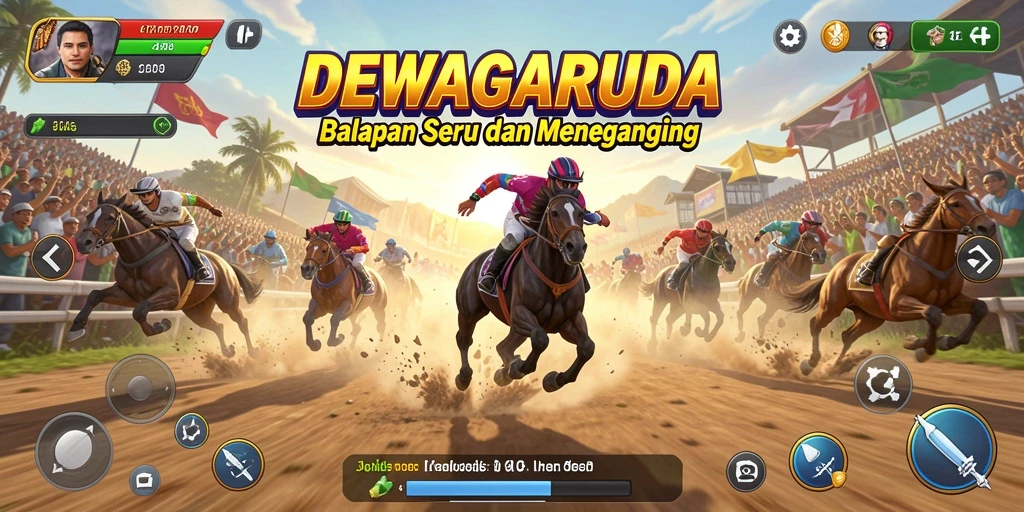 Gameplay seru di DEWAGARUDA dengan balapan yang menegangkan.