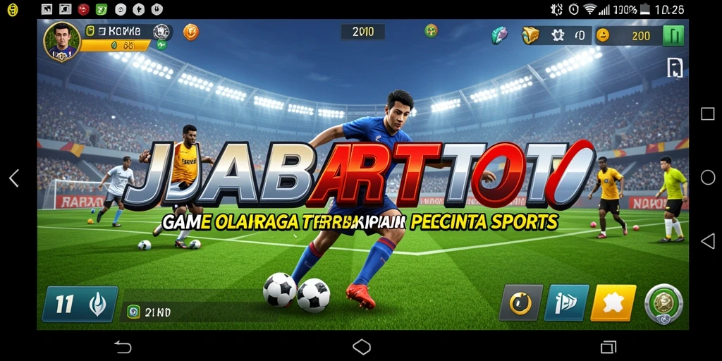 Screenshot utama JABARTOTO menampilkan aksi seru dalam permainan olahraga.