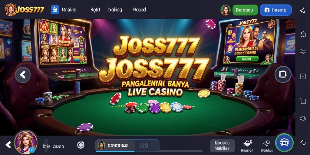 Screenshot utama JOSS777 menampilkan gameplay langsung yang mengesankan.
