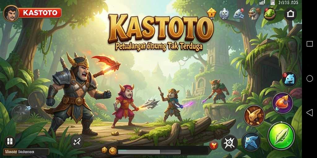 Tampilan gameplay KASTOTO yang memukau saat menjelajahi dunia petualangan.