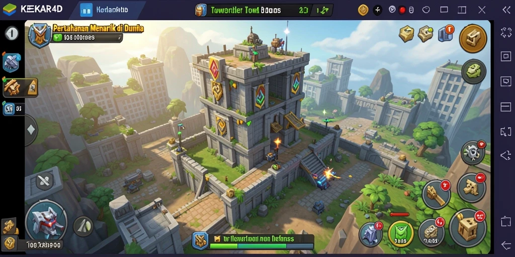 Screenshot gameplay pertahanan menawan di KEKAR4D.