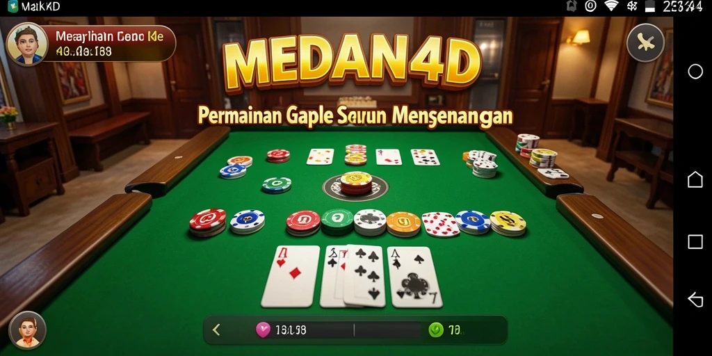 Tampilan gameplay Gaple yang menarik di MEDAN4D.