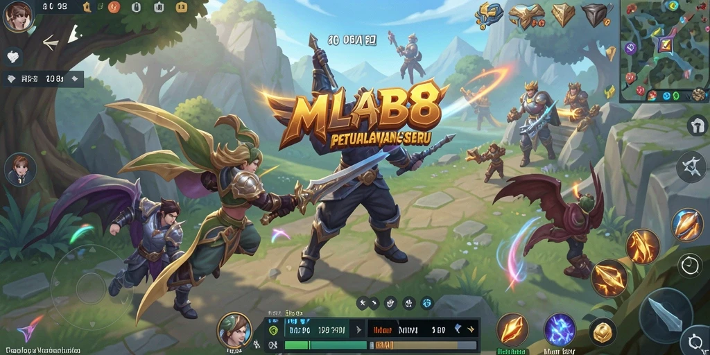 Tangkapan layar menunjukkan gameplay seru MLBB8 di dunia Open World.