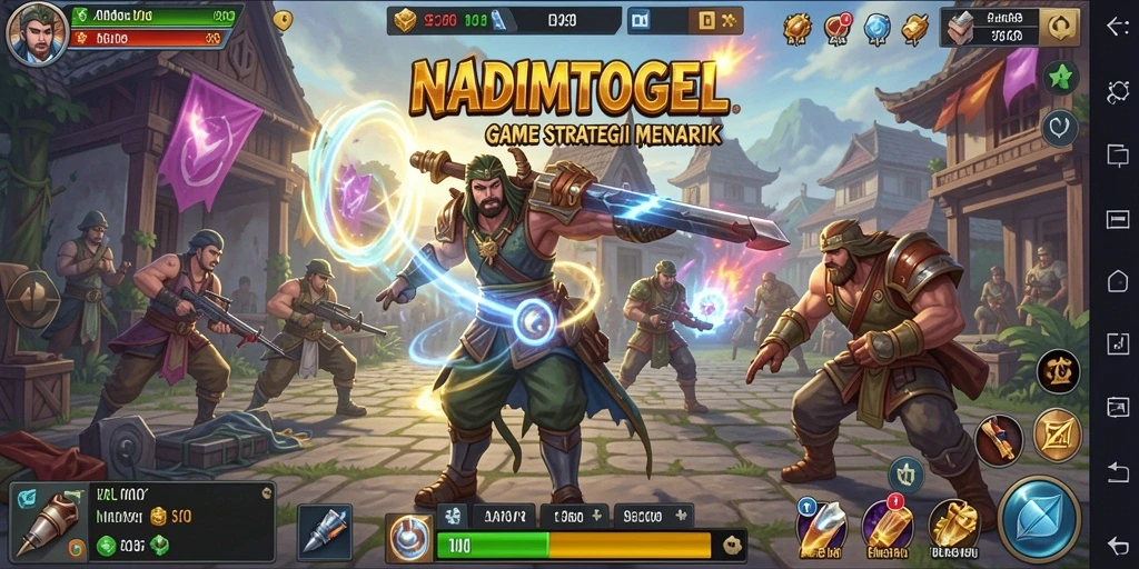Screenshot gameplay NADIMTOGEL menampilkan aksi strategi yang menegangkan.