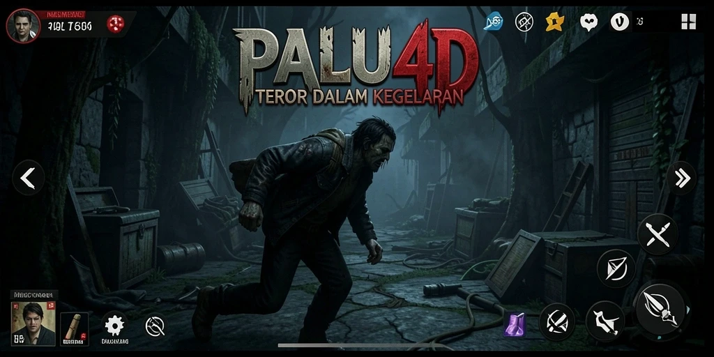 Screenshot menampilkan suasana mencekam dan karakter menyeramkan dalam PALU4D.