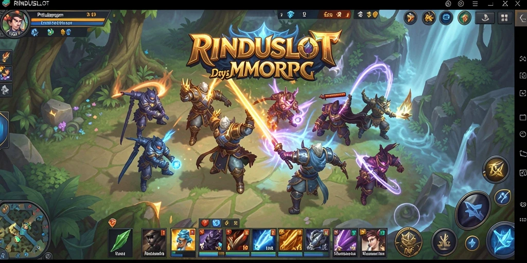 Screenshot utama RINDUSLOT menampilkan aksi seru dalam gameplay MMORPG.