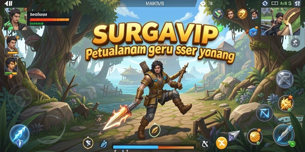 Tampilan gameplay SURGAVIP yang memukau dan penuh petualangan.