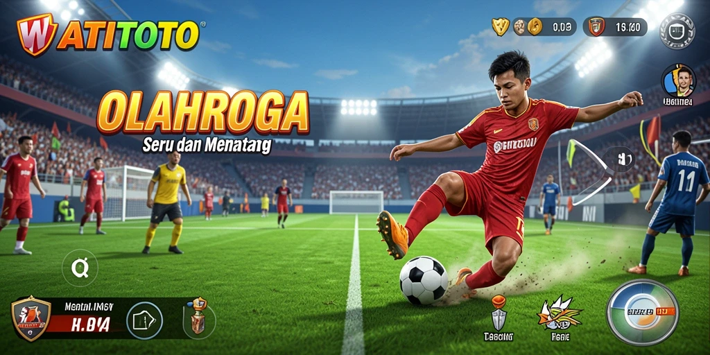 Tampilan menarik dari gameplay WATITOTO dalam aksi olahraga.
