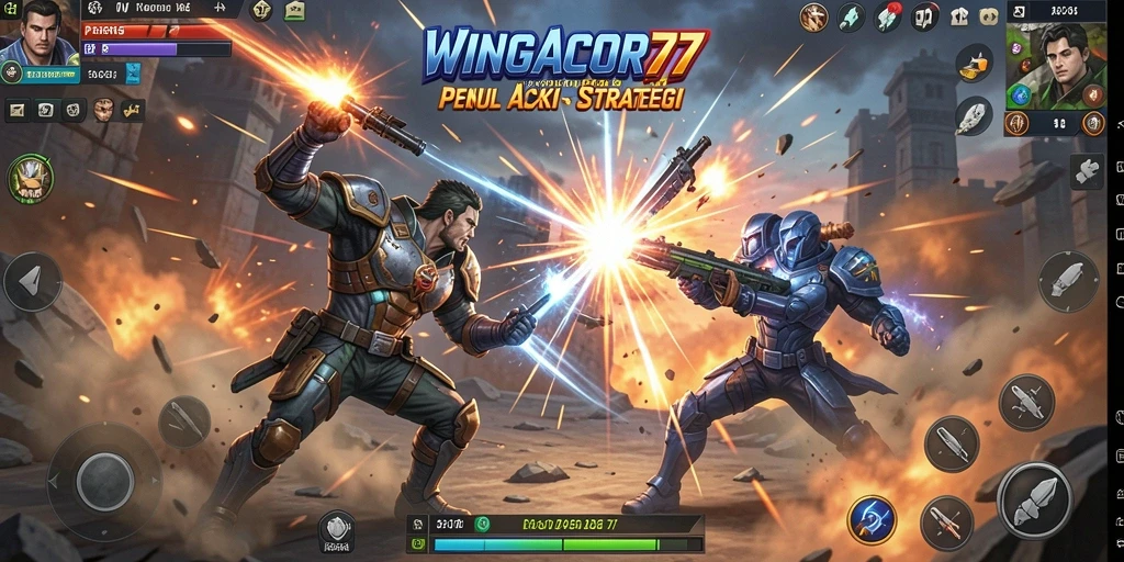 Gameplay seru WINGACOR77 dengan pertarungan yang mendebarkan.